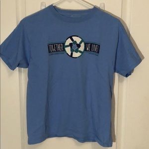Together we live light blue t-shirt